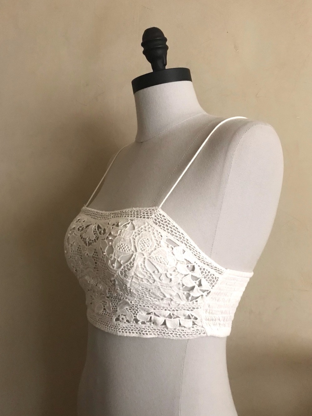 Free People White Crochet Bralette